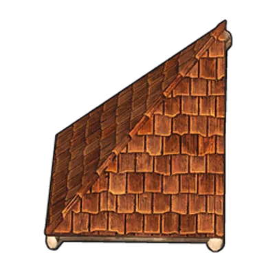 木の角屋根の画像