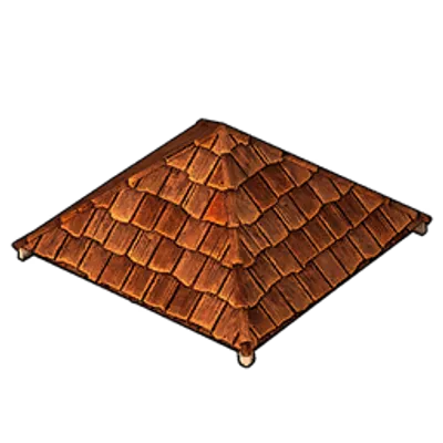 木のピラミッド屋根の画像