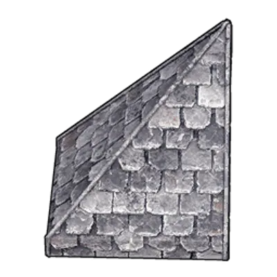 石の角屋根の画像