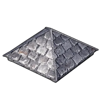 石のピラミッド屋根の画像