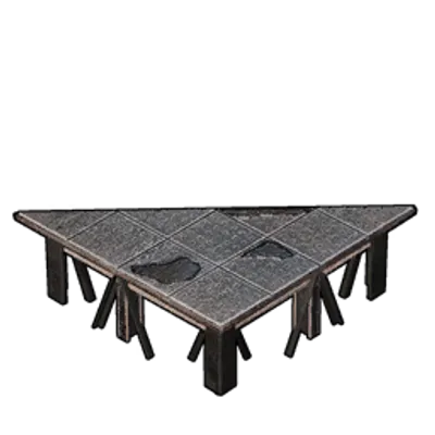 金属の三角土台の画像