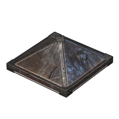 金属のピラミッド屋根の画像