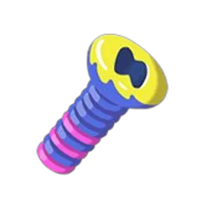 カラフルなネジの画像