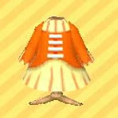オレンジのコルセットの画像