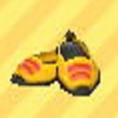 きいろいヒモつきシューズの画像