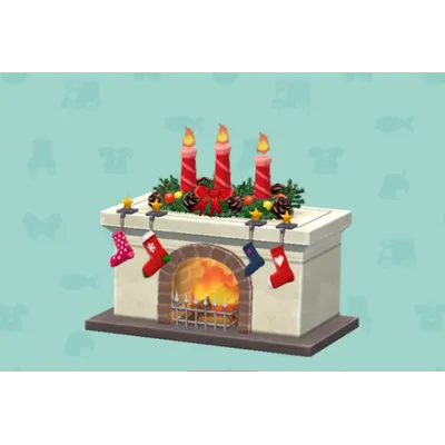 クリスマスのだんろの画像