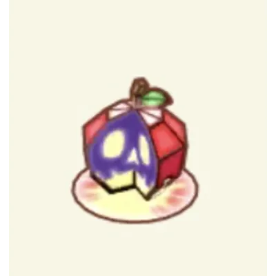 ステンドグラスのリンゴランプの画像