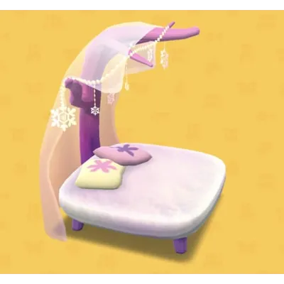 ピンククリスタルなベッドの画像