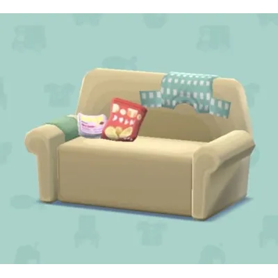 だらしないソファの画像