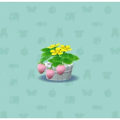 ピンクのイチゴの画像
