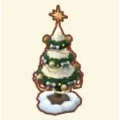 クリスマスタウンのツリーの画像