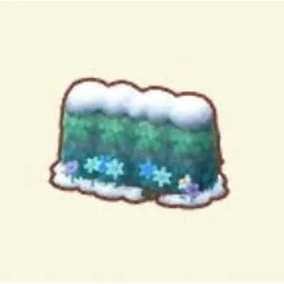ゆきのつもったしげみの画像