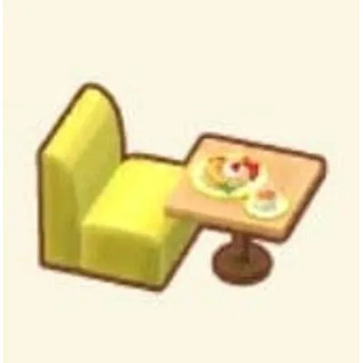 いちごパンケーキのテーブルセットの画像