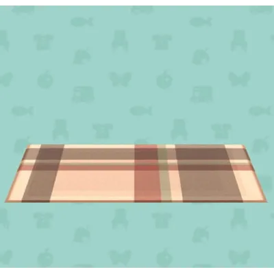 シナモンチェックなラグの画像