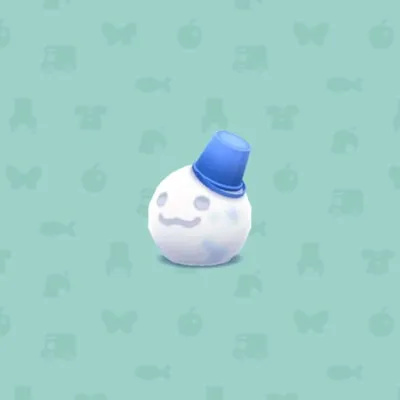 あおバケツのゆきだるま・あたまの画像
