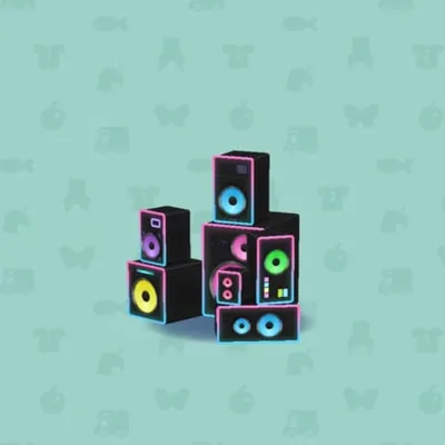 サイバーポップなスピーカーセットの画像