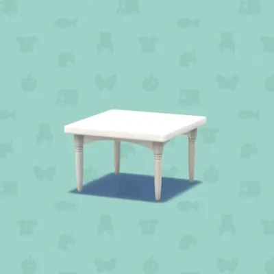 しろいミニテーブルの画像