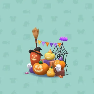 ハロウィンなランタンディスプレイの画像
