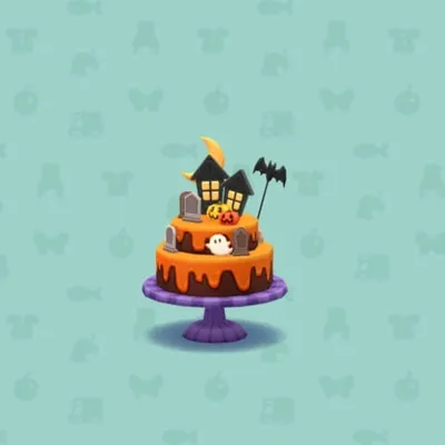 ハロウィンパーティーのケーキの画像