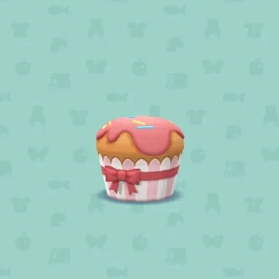 ピンクのカップケーキスツールの画像