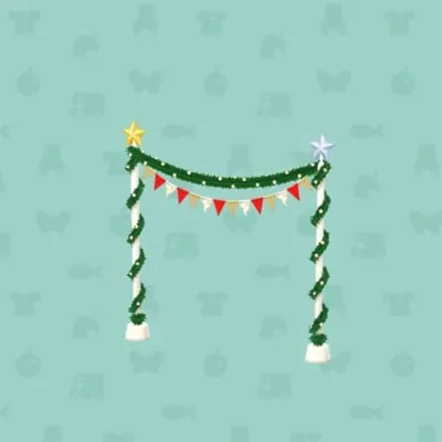 クリスマスリースなガーランドの画像