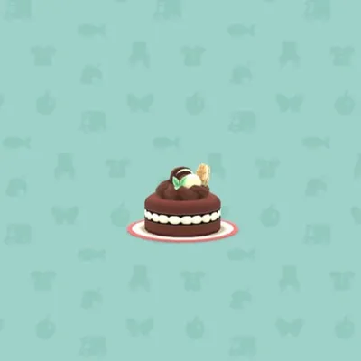 アイスつきチョコレートケーキの画像