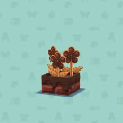 ダークなチョコレートフラワーの画像