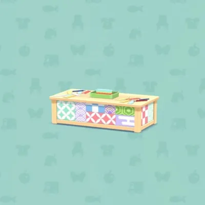たなばたまつりのたんざくテーブルの画像