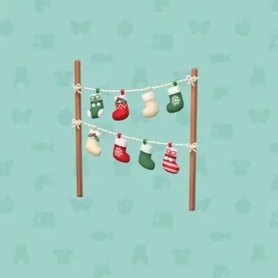 クリスマスソックスのガーランドの画像