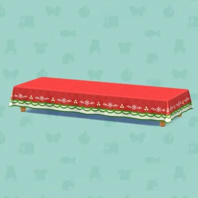 クリスマスキャンプのテーブルの画像