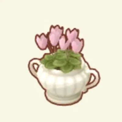 ピンクのシクラメン（家具）の画像