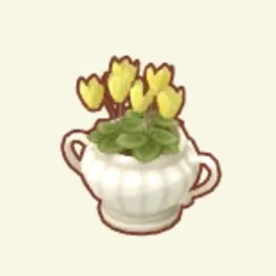 きいろのシクラメン（家具）の画像