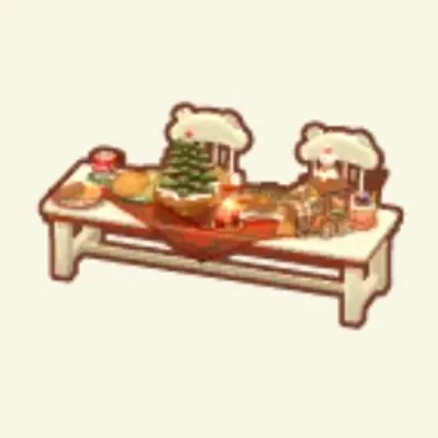 ビスケットベアのテーブルセットの画像