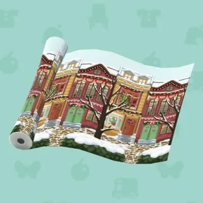 クリスマスをまつまちなみのかべの画像
