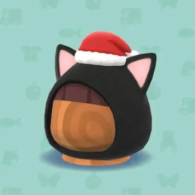 クロネコサンタのかぶりものの画像
