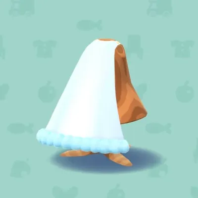ファーつきのマント・しろの画像