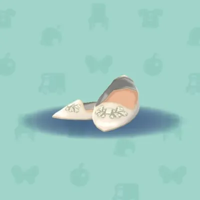 ビジューつきパンプス・ゴールドの画像