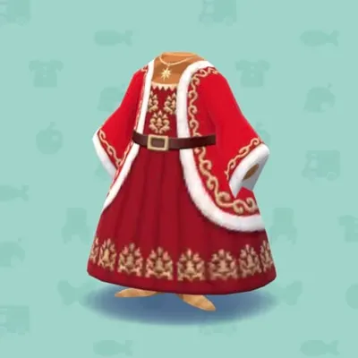 クリスマスロングドレス・レッドの画像