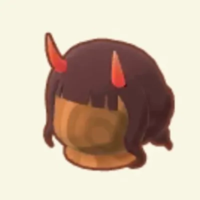 ツノつきふたつむずびウィッグの画像