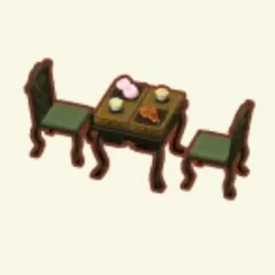 チャイナカフェのテーブルセットの画像
