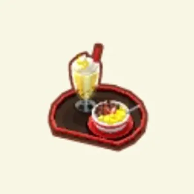 アジアンカフェのスイーツセットの画像