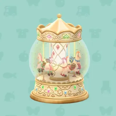 メリーゴーランドのスノードームの画像