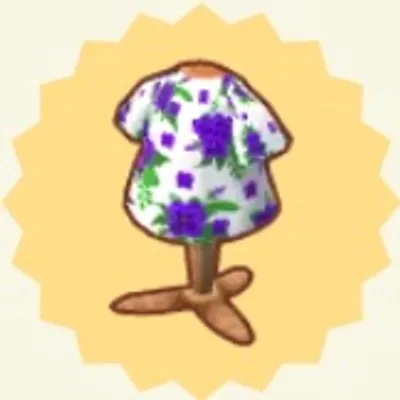 はながらのTシャツ(むらさきのパンジー)の画像
