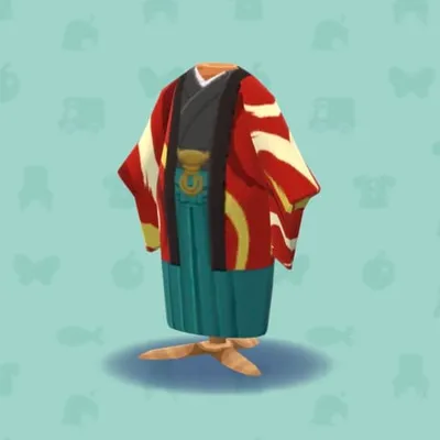 かすれがらのはおりはかま・あかの画像