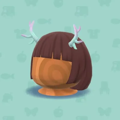 ツノつきおかっぱウィッグ・しろの画像
