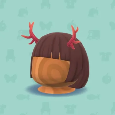 ツノつきおかっぱウィッグ・あかの画像