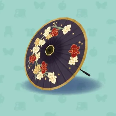 こちょうらんがらのわがさ・くろの画像