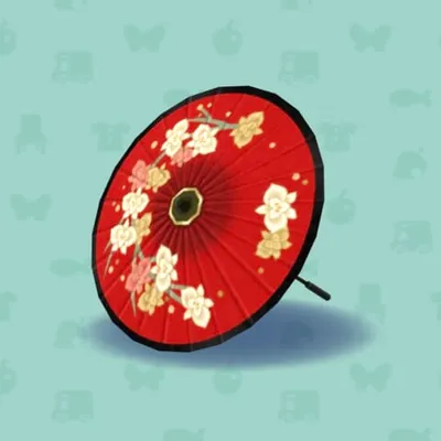 こちょうらんがらのわがさ・あかの画像