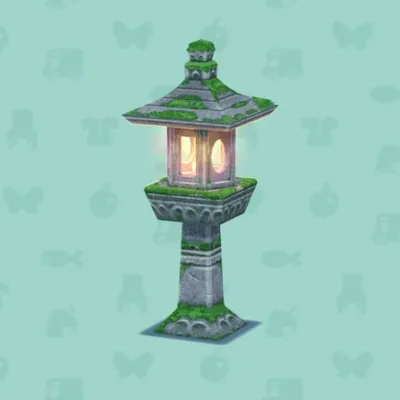 こけがはえたいしどうろうの画像
