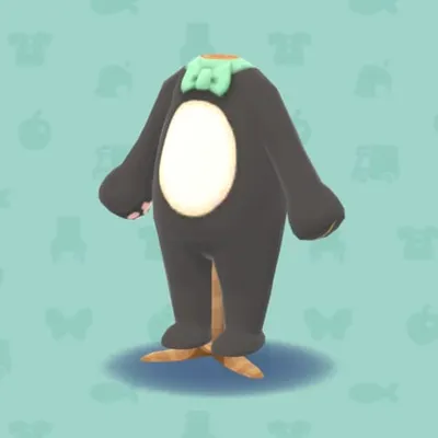 くろいイヌのきぐるみの画像